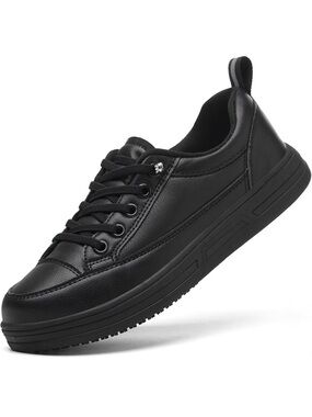 Treesky Slip On Non Slip Work Shoes For Women, Faux Leather Sneakers. 2141/3